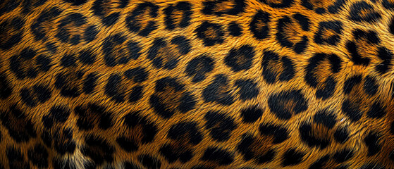 Leopard  fur skin texture. Wild Animal print. Trendy background. Generative ai
