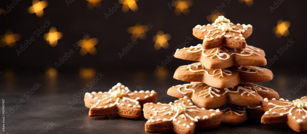 Aufkleber a copy space image featuring christmas tree shaped cookies to capture the essence of the christmas c