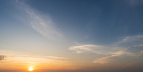 sunset sky with clouds