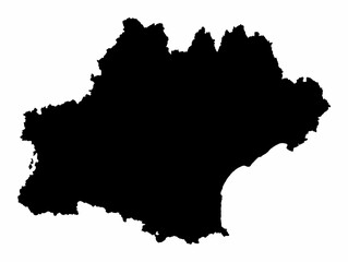 Occitanie silhouette map