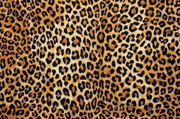 The image is a close-up of a leopard's fur. The fur is a light brown color with black spots.