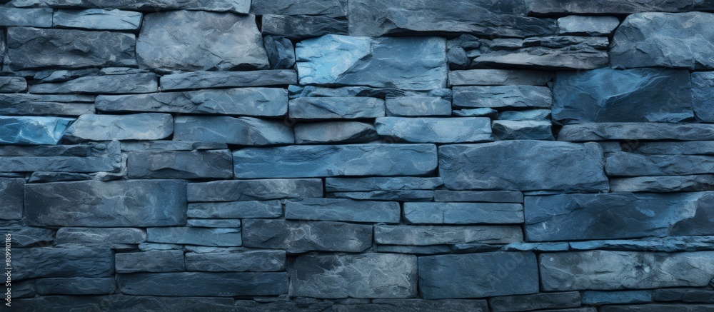Poster Check out my portfolio for additional images featuring a blue wall with a stone texture and plenty of copy space