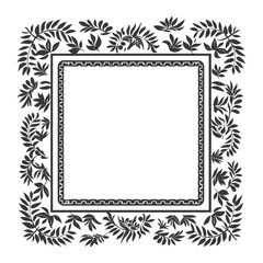 Silhouette Greek square frame black color only