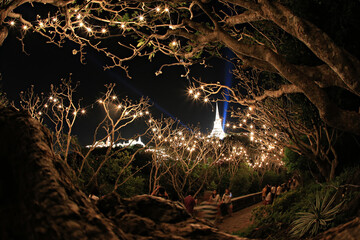 Beautiful royal palace on Khao Wang Mountain (Palace Hill) in celebrations Phra Nakhon Khiri. Phetchaburi Province, Thailand