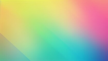 The image shows a gradient background with a spectrum of colors, including yellow, pink, blue, and green.
