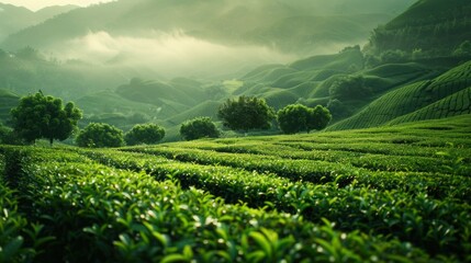 Longjing tea plantation in hangzhou china
