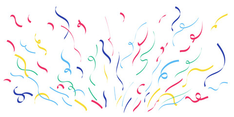 Colorful confetti border pattern. Great for a birthday party or an event celebration invitation or decor. Surface pattern design., festival, joy, shoot, upward