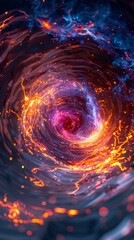 Mesmerizing Cosmic Vortex of Stars and Nebulae in Deep Space