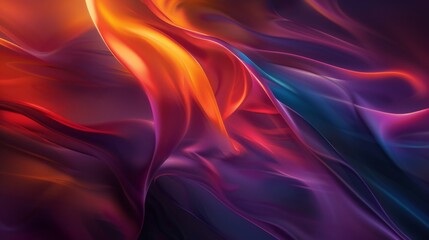 Vibrant Abstract Flowing Colors Background Illustration with Dynamic Flame Hues