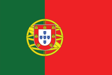 National Flag of Portugal. Portugal Flag. 
