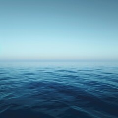 Obraz premium smooth gradient from deep ocean blue to soft sky blue, ideal for a calming office environment or meditation space backdrop