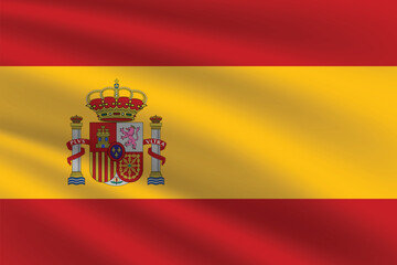 Fototapeta premium National Flag of Spain. Spain Flag. Waving Spain flag. 