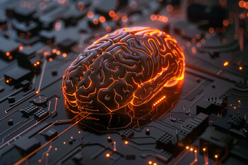 Innovative brain-computer interface technology connecting human thought with digital world seamlessly 