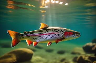salmon in their habitat