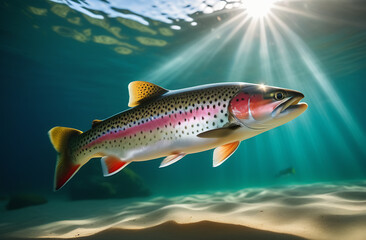 salmon in the water