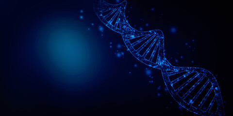 2d illustration of dna structure, abstract background