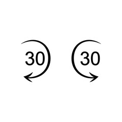 icon 30 second backward and forward 