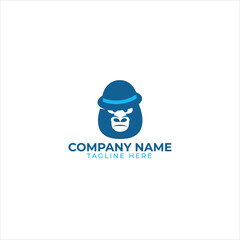 Obraz premium monkey gorilla ape logo image vector 