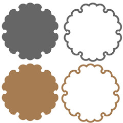 灰色と茶色の雪輪