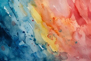 Watercolor painting on white paper, watercolor paper texture background, Watercolor  pattern, Ai generated