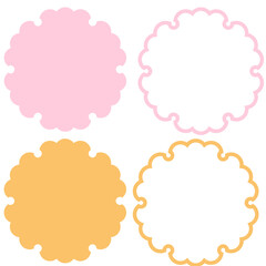 ピンクとオレンジの雪輪