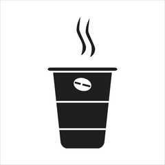 coffe paper cup vector icon line template