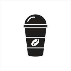 coffe paper cup vector icon line template