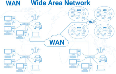 Wide Area Network (WAN) diagram icon