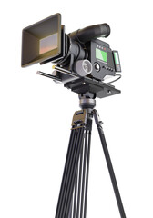 Telecamera professionale su sfondo trasparente, illustrazione 3d
