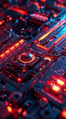 Fototapeta premium Capture a close-up shot of futuristic technologies