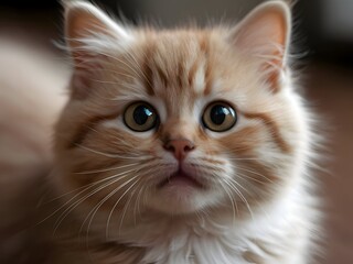 Tabby Ginger Cat Animal Realistic Photo Illustration Art	
