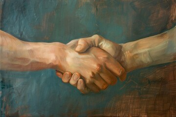 Stretta Di Mano: A Tight Handshake Symbolizing Understanding, Friendship, and Chord of Fasten