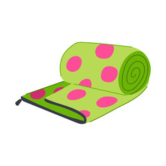 summer travel blanket cartoon. holiday view, autumn picnic, woman nature summer travel blanket sign. isolated symbol vector illustration