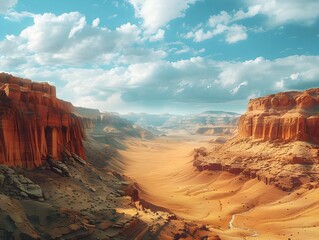 Landscapes in the style of Canyon landscapes Ai generated