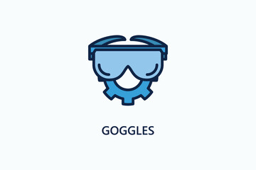 Goggles Vector Icon Or Logo Illustration