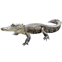 Obraz premium Close up crocodile , isolated on transparent background