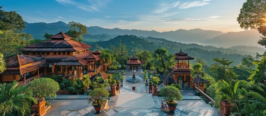 Hilltop Haven of Wat Phra That Phu Khao Panoramic Vistas and Tranquil Courtyards Amidst the Beauty