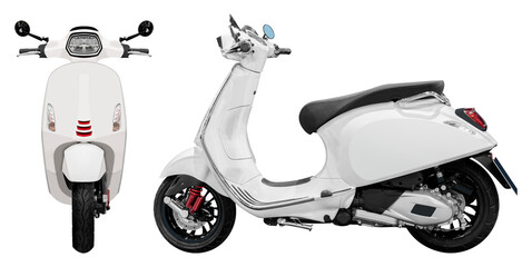 White retro scooter © Ratchapon