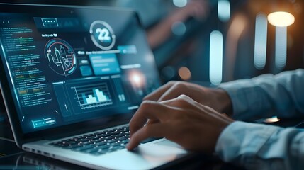 Precision Data Analytics on Laptop Computer Screen