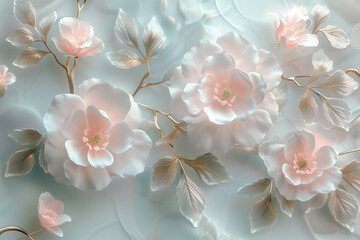 Watercolor style floral art. Luxurious botanical elements for backgrounds, prints, and invitations