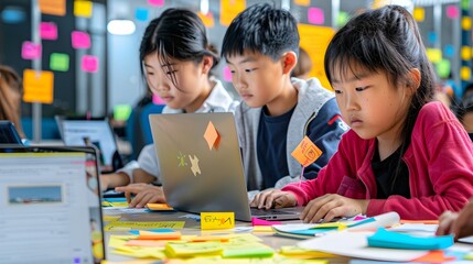 Bright and Engaging Coding Workshop Empowering Asian Children to Collaborate on Complex Software