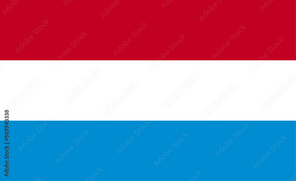 Wall mural Luxembourg flag vector illustration. The national flag of Luxembourg.