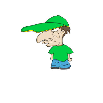 personnage (caricature) casquette.