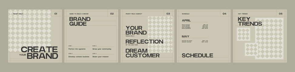 Social Media Template. Brand identity template to create visual identity of your company	