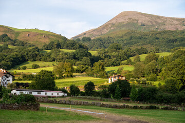 Obraz premium village in the valley