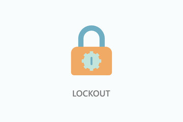 Lockout Vector Icon Or Logo Illustration