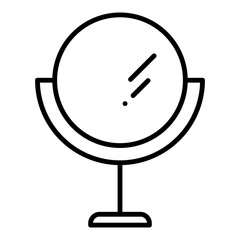 Mirror icon in line style. Icon about barbershop in line style