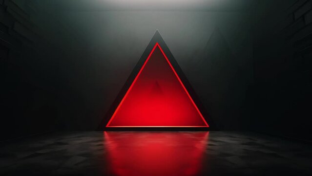 red background with a red triangle video footage motion graphic.