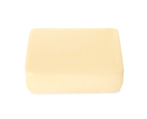 Block of tasty butter isolated on white