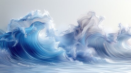 A Painting of a Wave in the Ocean